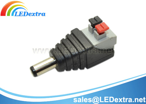 DCT-13 Solderless DC Power Male Connector with Push Button