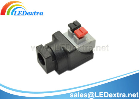 DCT-14 Solderless DC Power Female Connector with Push Button