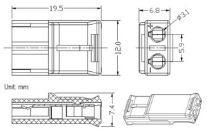 DZ-10 Push Wire Type LED Lighting Connector