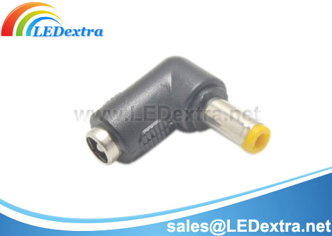 DCT-18: Right Angel DC Female to Male Adapter
