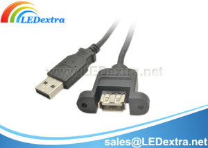 USB Male to Female Panel Mount Cable
