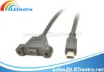 DCC-10 Mini USB Male to Female Panel Mount Cable