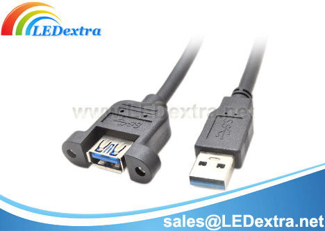 DCC-15: USB 3.0 Panel Mount Bulkhead Cable