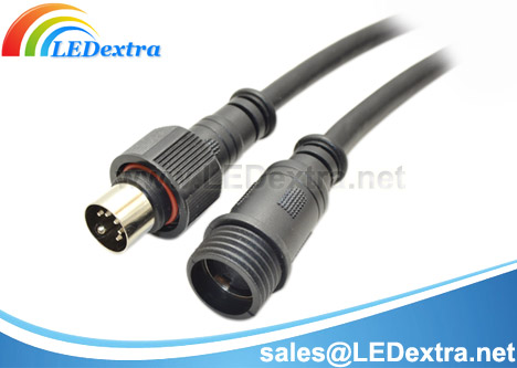 FSX-14 Waterproof Mini Din Connectors Moulded with Cable