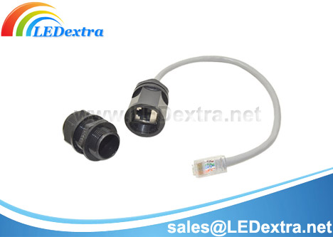 FST-25 Waterproof RJ45 Connector with short CAT5e Cable