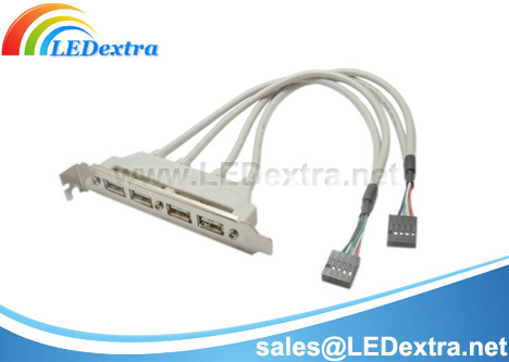 DCC-20 USB Panel Mount Cable - 4 Ports