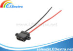 DCC-34 Type-C Female Chassis Waterproof 2P Solder Wire Pigtail