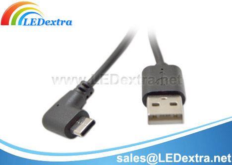 DCC-38: USB A to USB type C right angle connector Cable