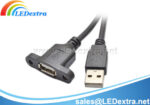 DCC-39 Full Coverage Design USB2.0 Panel Mount Extension Cable